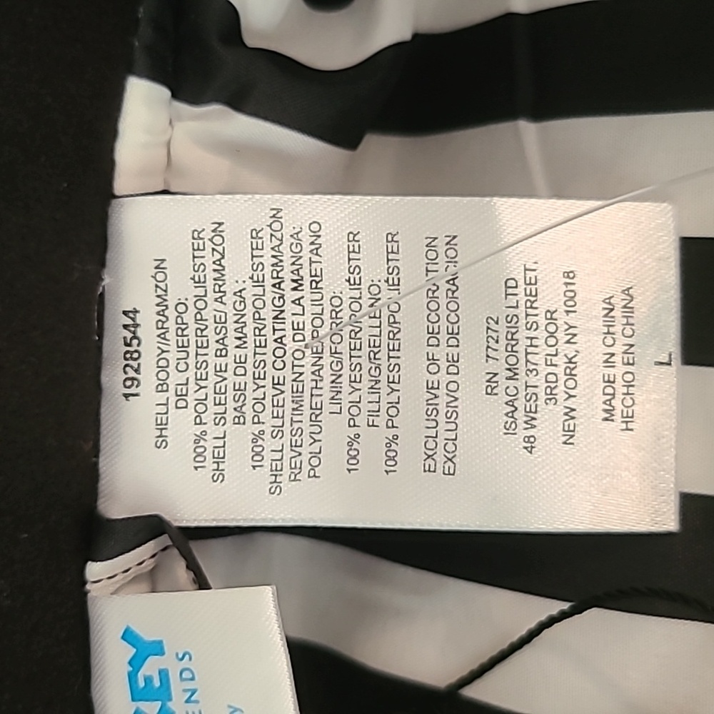Disney Jacket with Mickey Mouse Patch - Black and White Mens Lg/Womens Xl - Picture 14 of 15